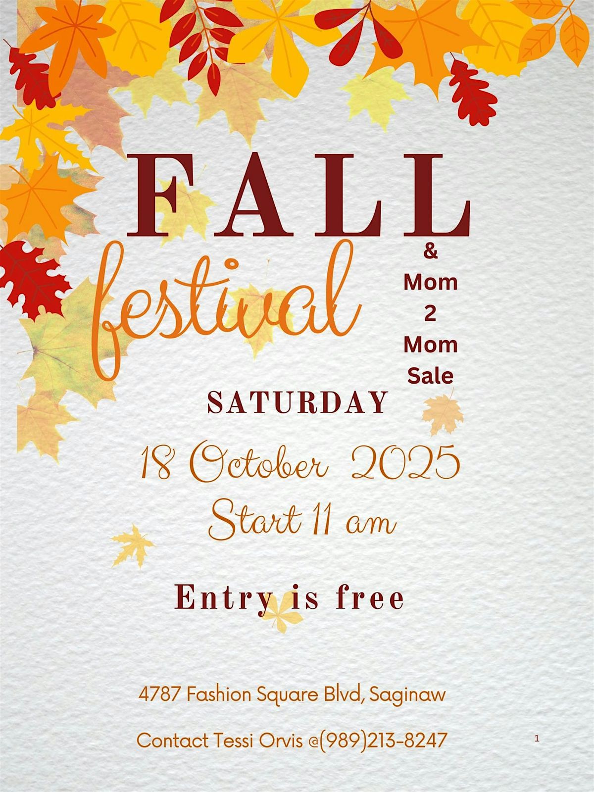 Fall Fest Craft Show & M2M Sale