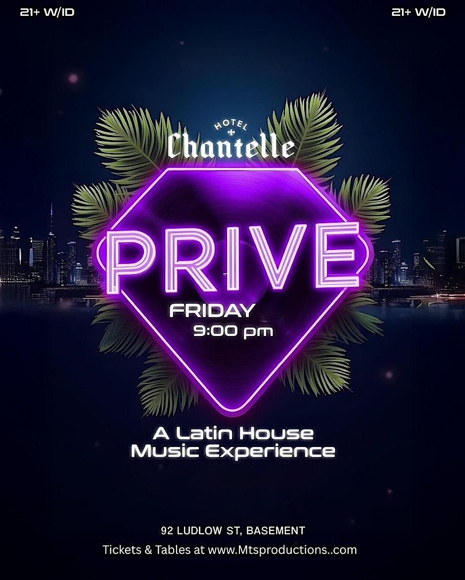PRIV\u00c9 Latin Tech House Fridays | NYC Basement Lounge Party