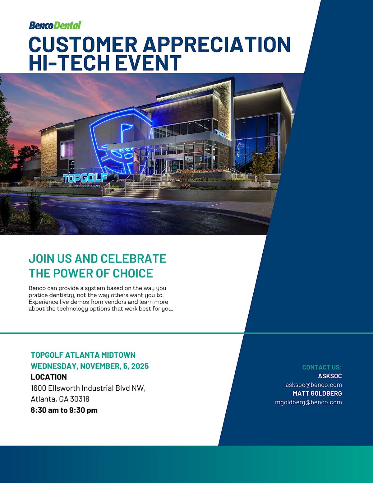 Benco Dental - Customer Appreciation Hi-Tech Event - November 5, 2025