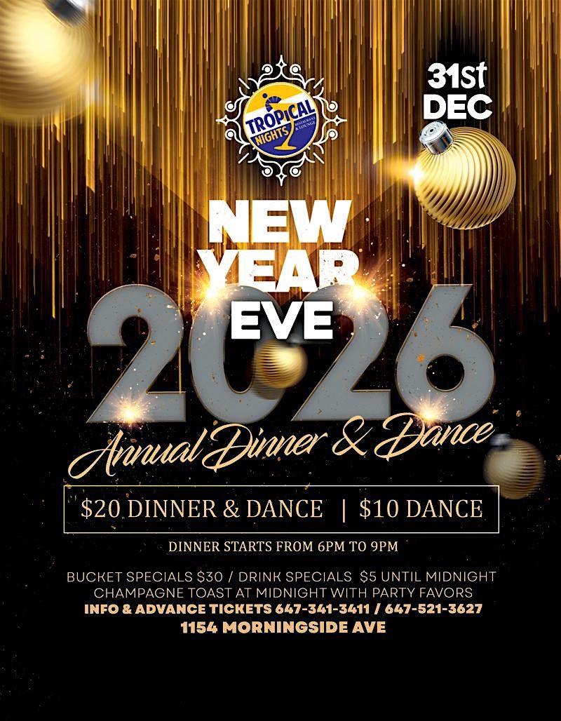 TIMELESS " The Annual Affordable New Year\u2019s Eve Dinner & Dance Party "