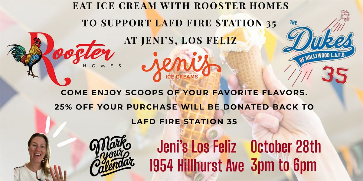 Los Feliz Fire Station 35 Fundraiser at Jeni's Ice cream