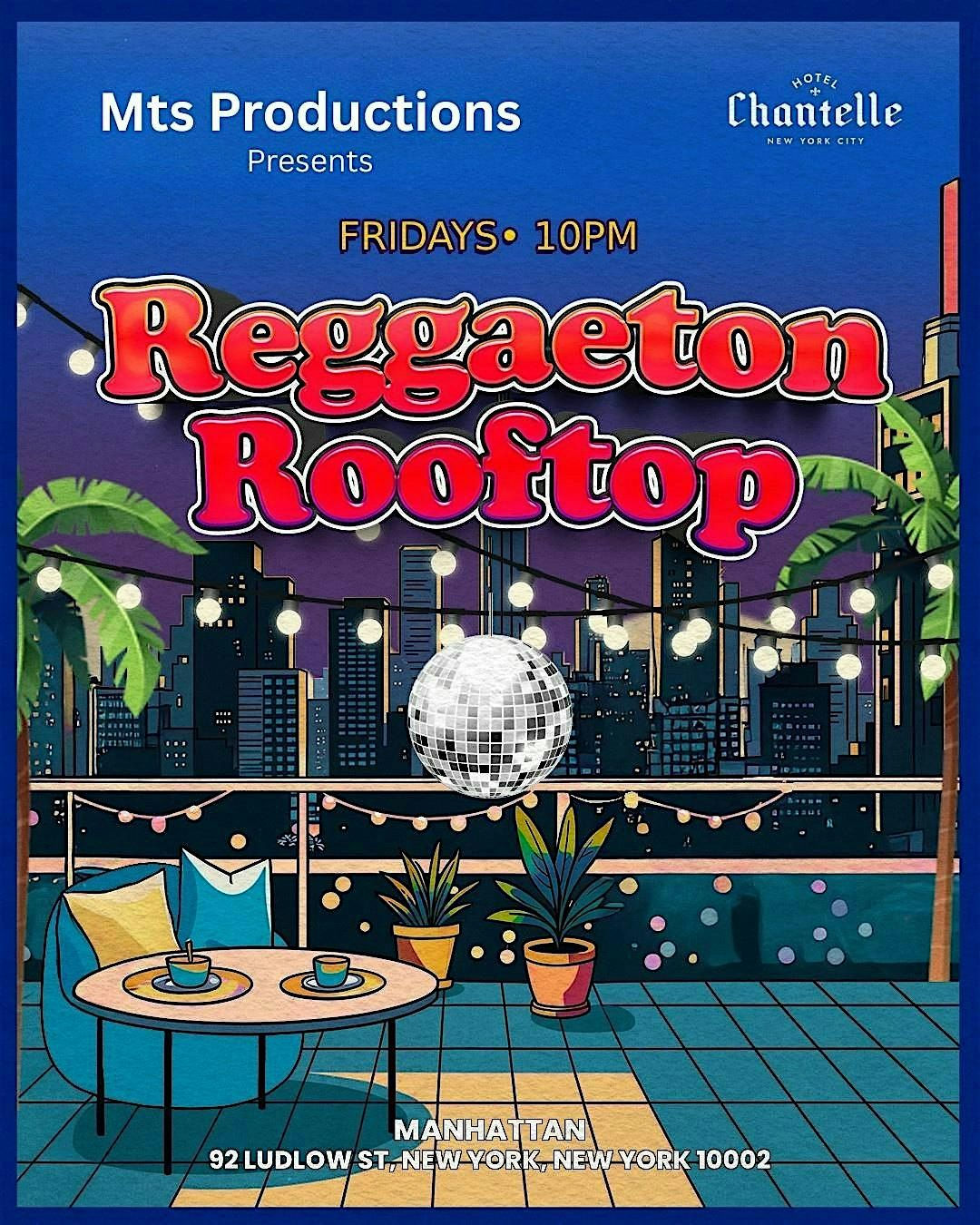 Reggaeton Rooftop Party NYC \u2013 Fridays at Hotel Chantelle | Latin Vibes