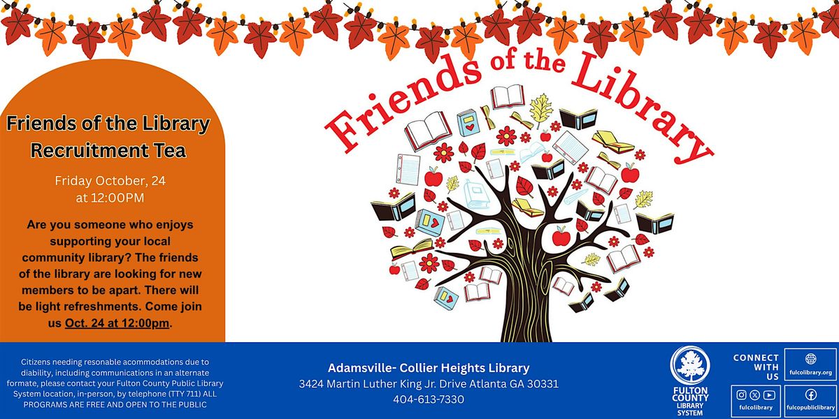 Friends of the Library Recruitment Tea
