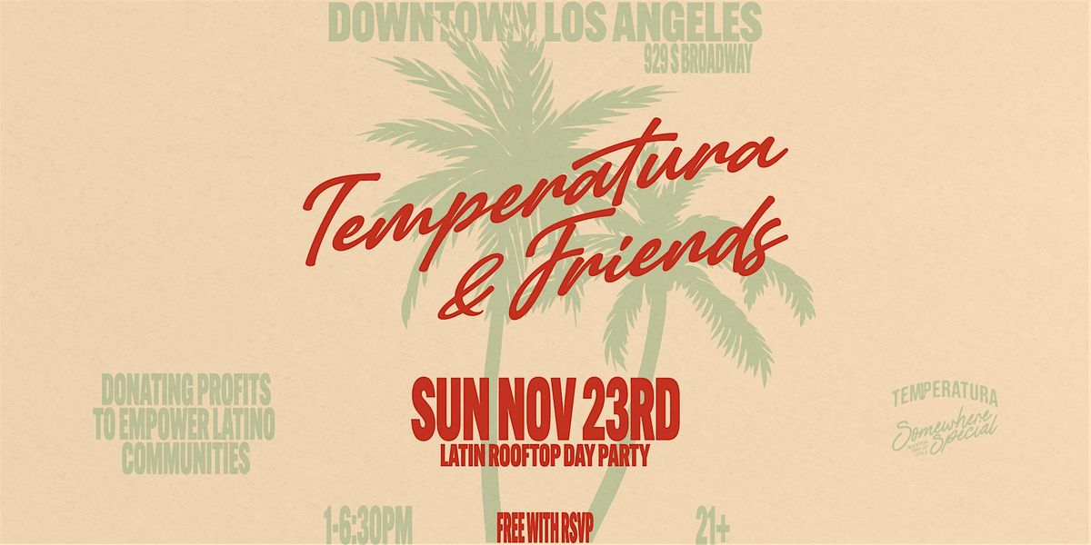 Temperatura Rooftop Party \u2013 Latin, Reggaeton, Dembow, y m\u00e1s
