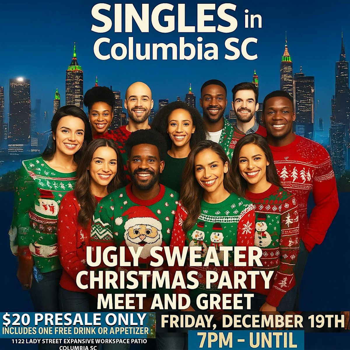 THE OFFICIAL SINGLES IN COLUMBIA SC CHRISTMAS PARTY