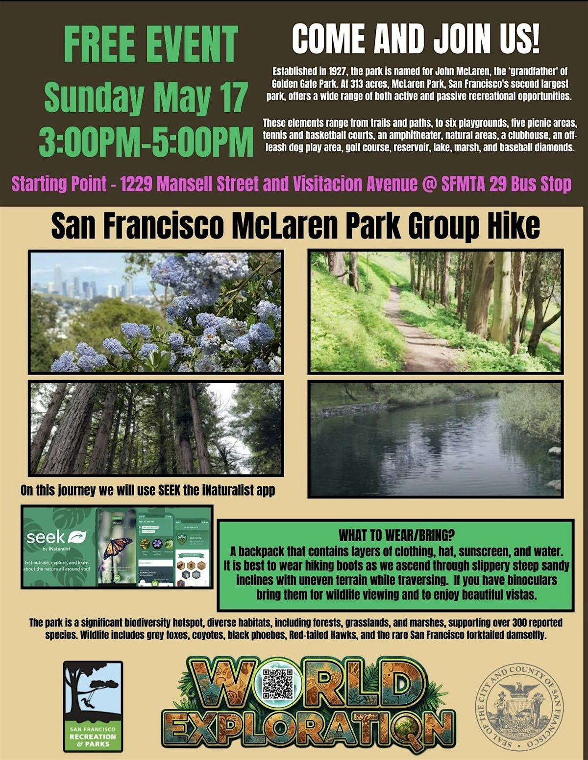 San Francisco Mclaren Park Group Hike