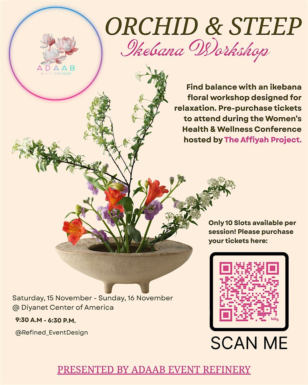 Adaab Event Refinery Presents: Orchid & Steep (Ikebana Workshop)
