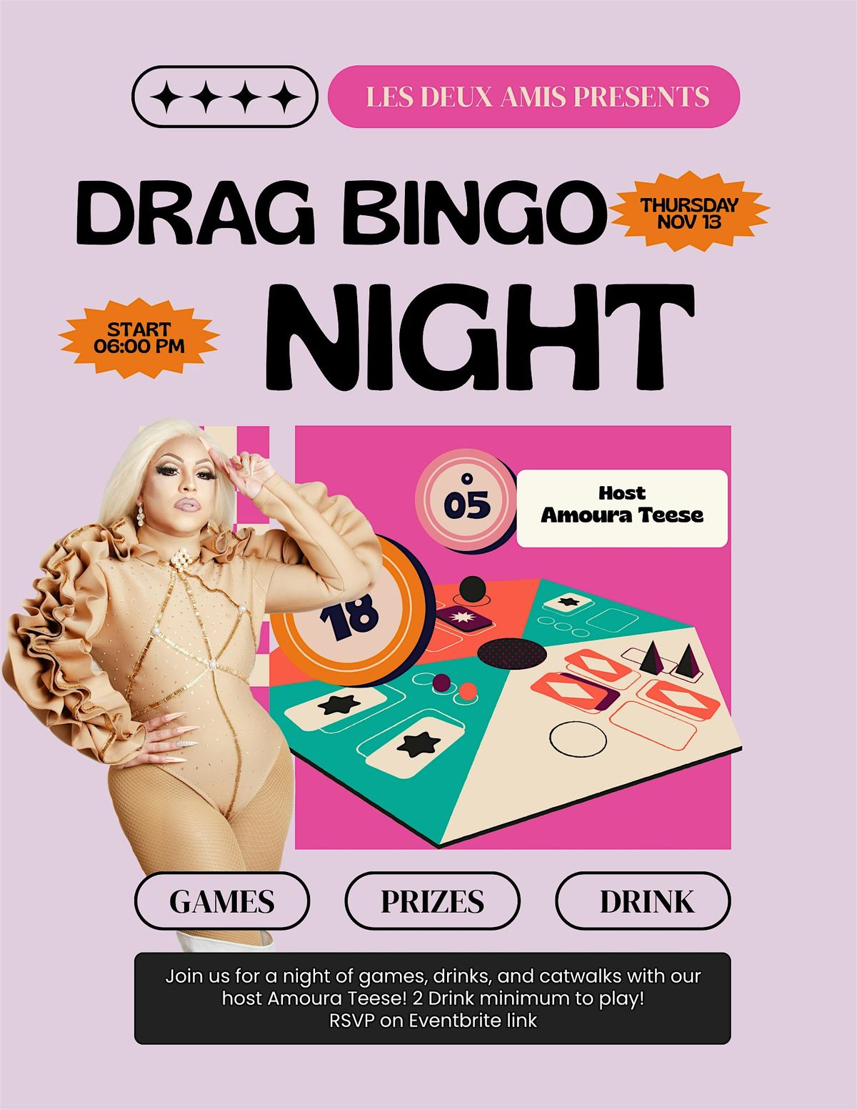 Drag Bingo Night w\/ Amoura Teese
