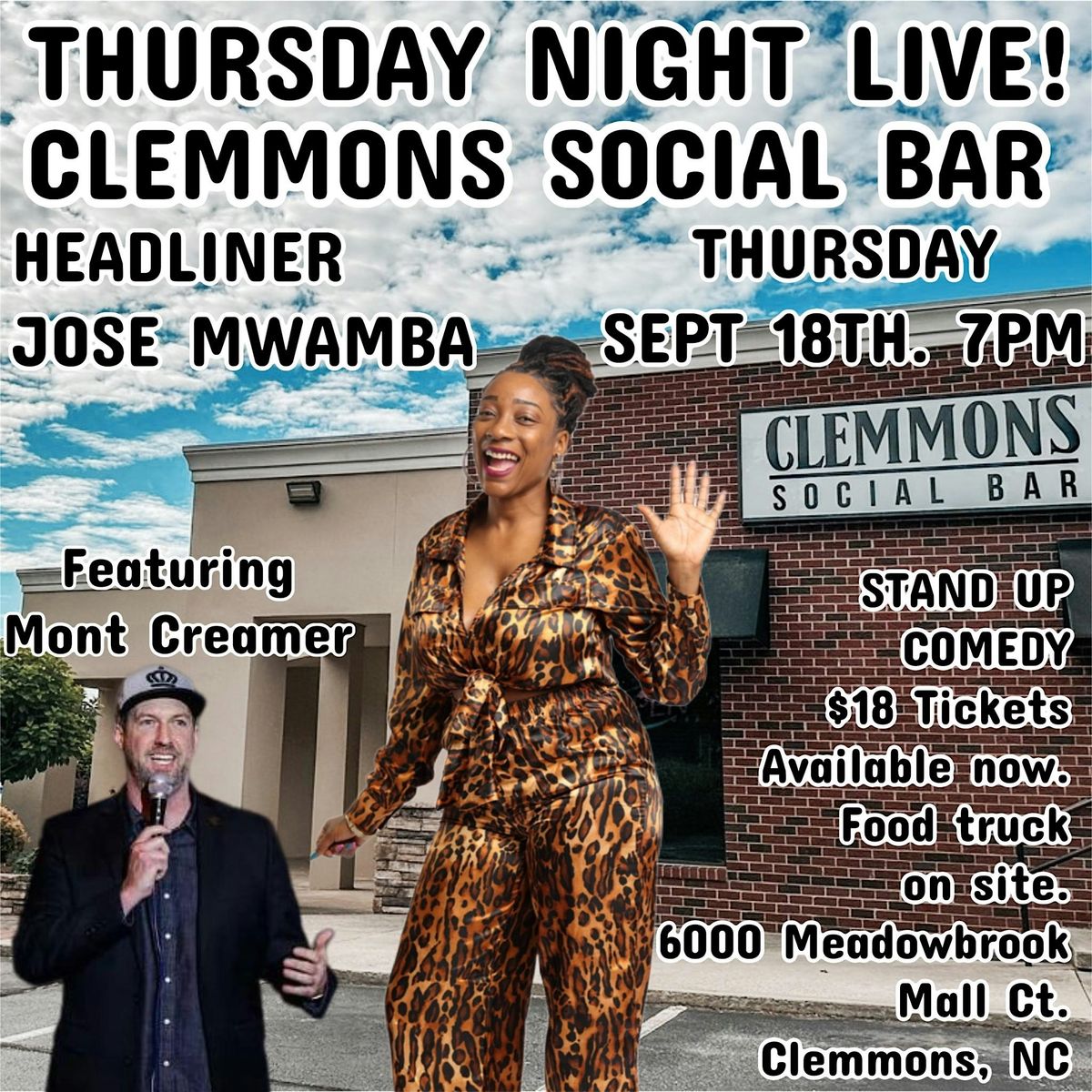 THURSDAY NIGHT LIVE! IN CLEMMONS!