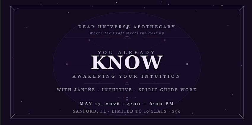 You Already Know: Awakening Your Intuition & Meeting Your Spirit Guides