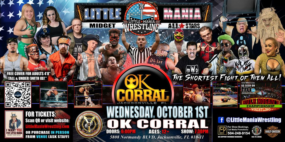 Jacksonville, FL - Little Mania Midget Wrestling @ OK Corral