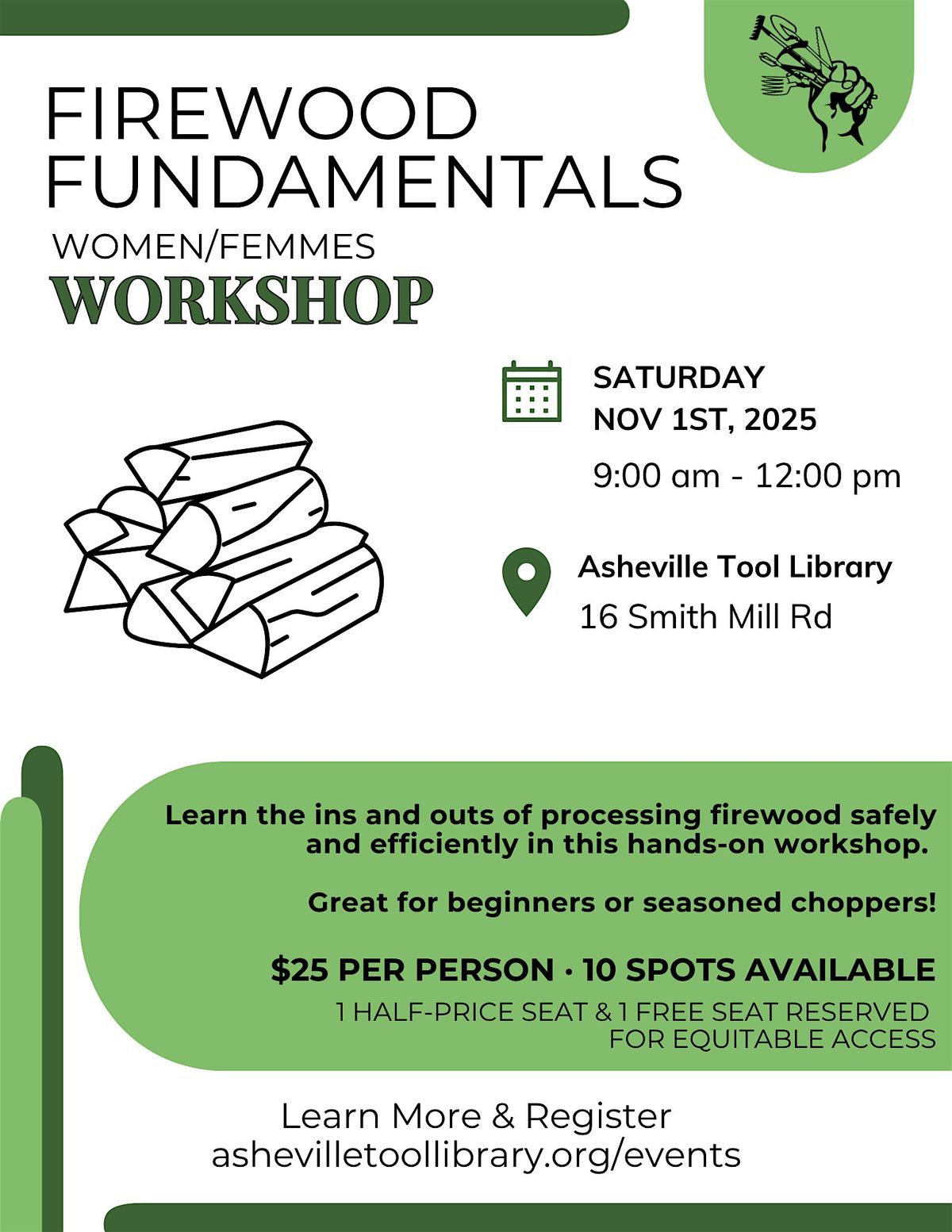 Firewood Fundamentals: Women\/Femmes Workshop