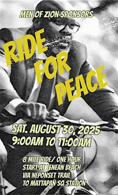 RIDE FOR PEACE (Re-scheduled community outreach event)
