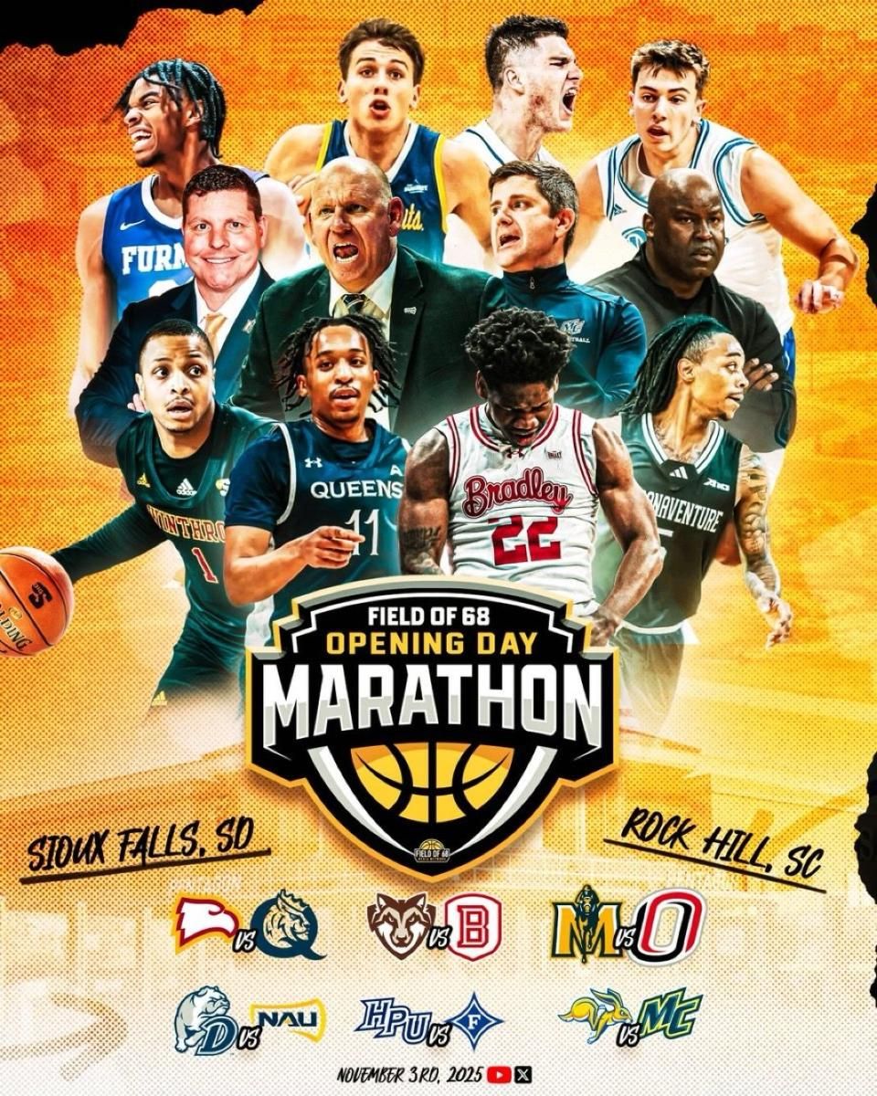 Field of 68 Opening Day Marathon Mens Basketball at Sanford Pentagon