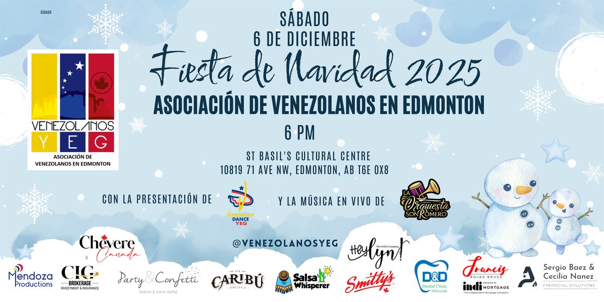 Fiesta de Navidad 2025 - Asociacion de Venezolanos en Edmonton