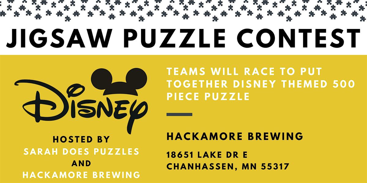 DISNEY THEMED Team Jigsaw Puzzle Contest at Hackamore Brewing Company