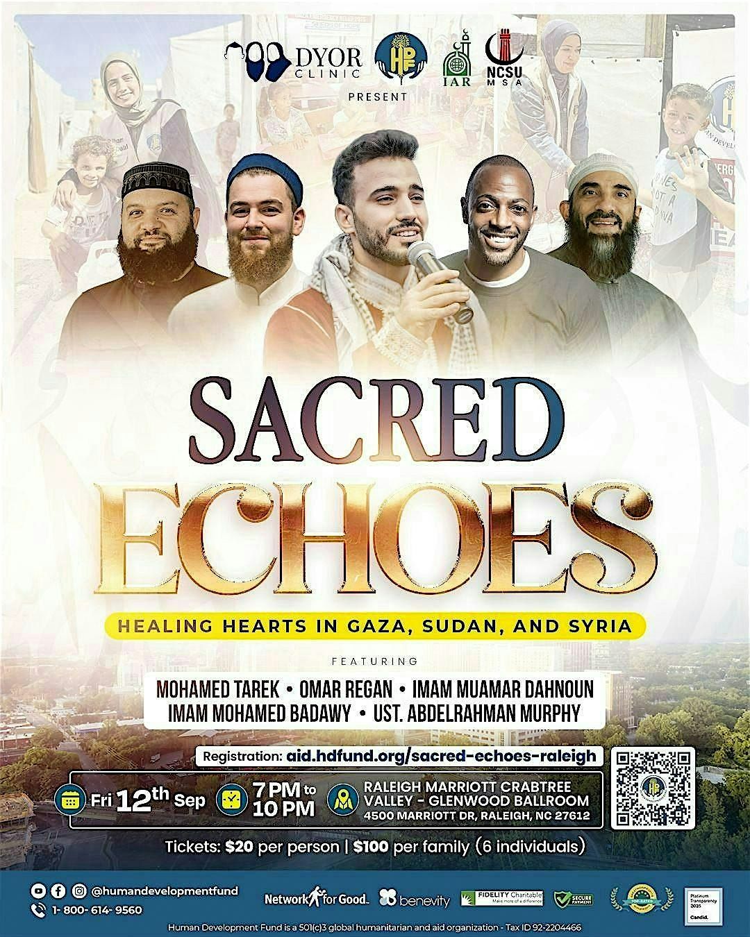 Sacred Echoes: Healing Hearts In Gaza, Sudan & Syria \u2014 Raleigh NC