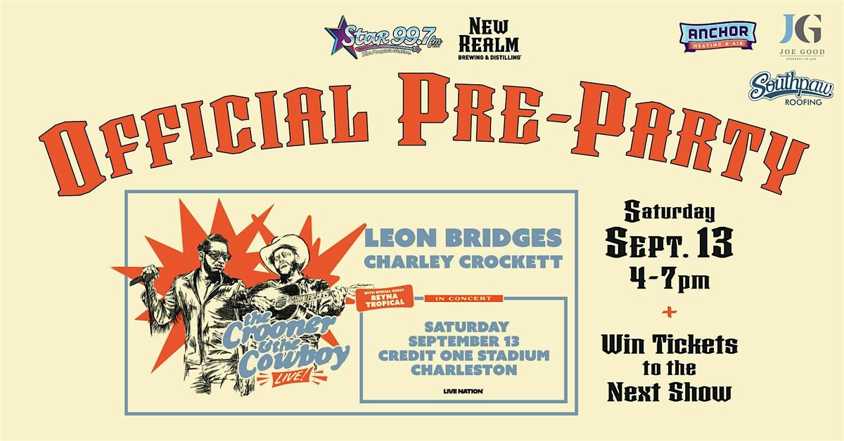 The Official Leon Bridges & Charlie Crockett Pre-Party at New Realm Brewing