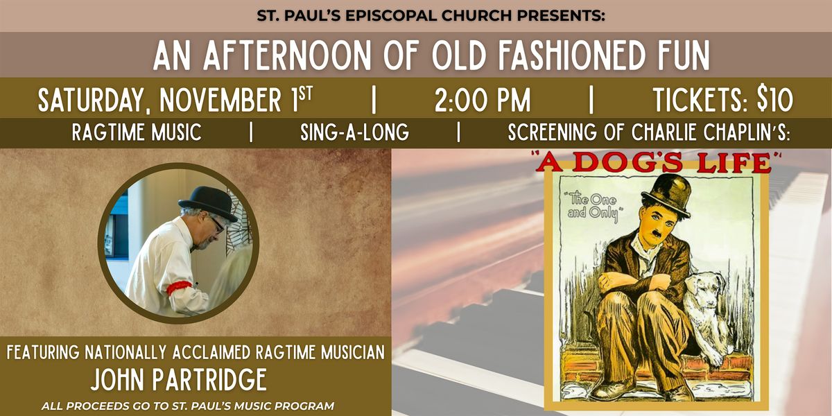 An Afternoon of Old Fashioned Fun with ragtime virtuoso John Partridge
