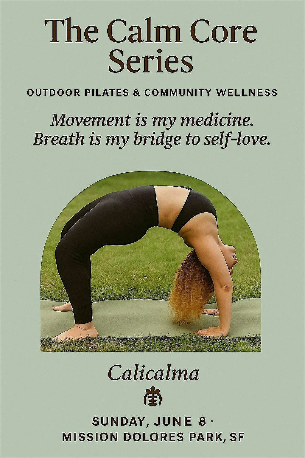 The Calm Core Series, A Monthly Outdoors Pilates Event by Calicalma