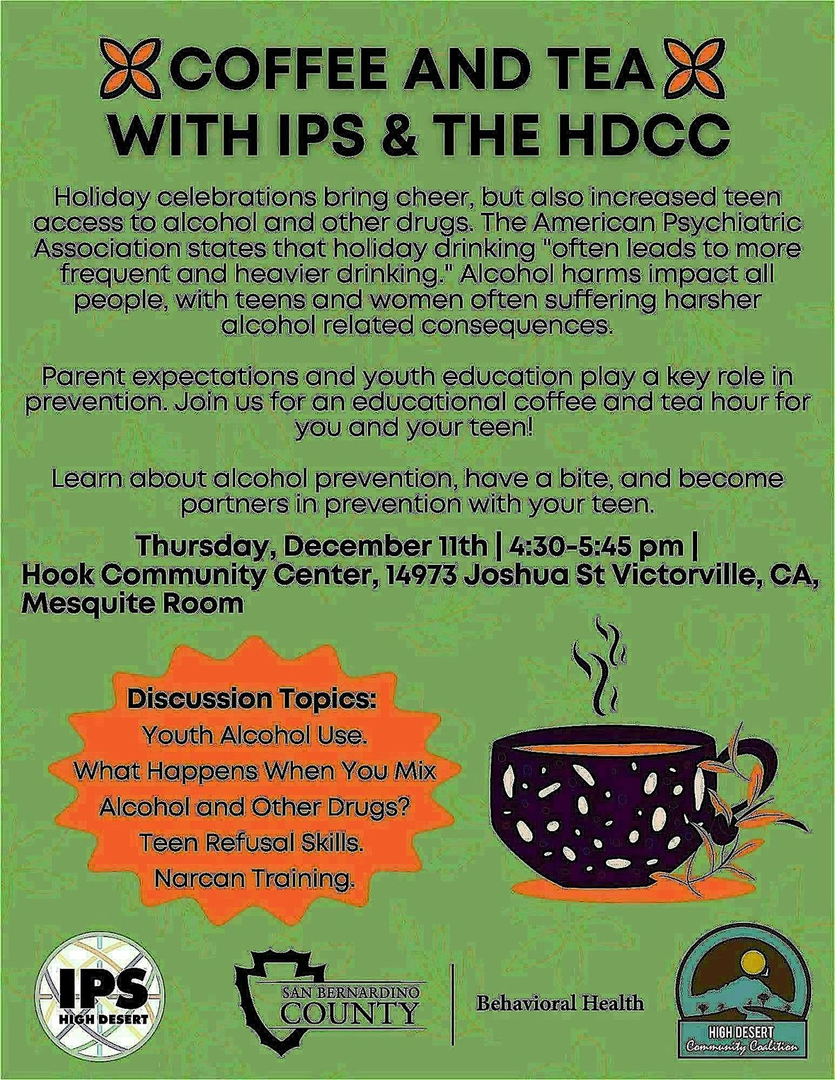 Coffee & Tea with IPS and the HDCC