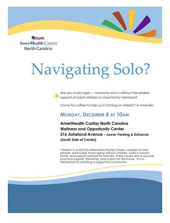 Navigating Solo? A Coffee Meetup for Solo Agers at ACNC Wellness Center