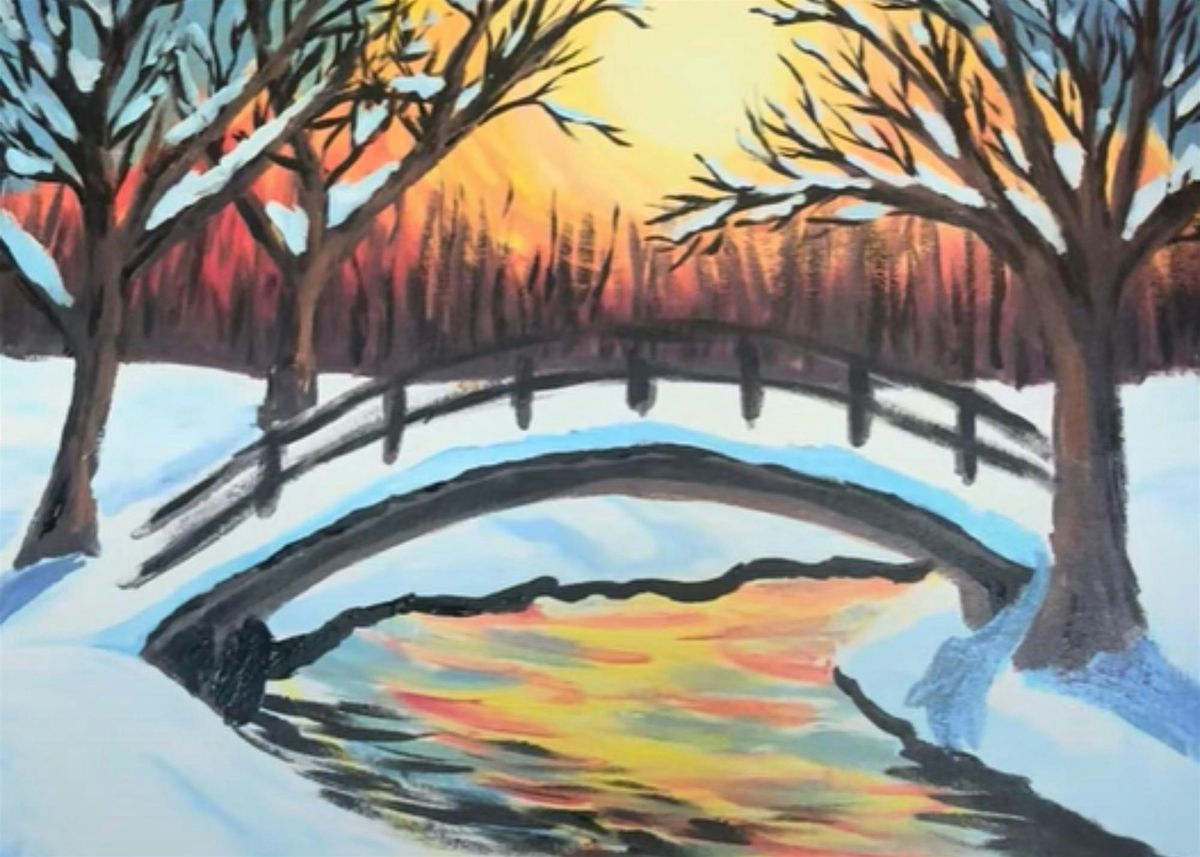 Snowy Bridge Paint & Sip