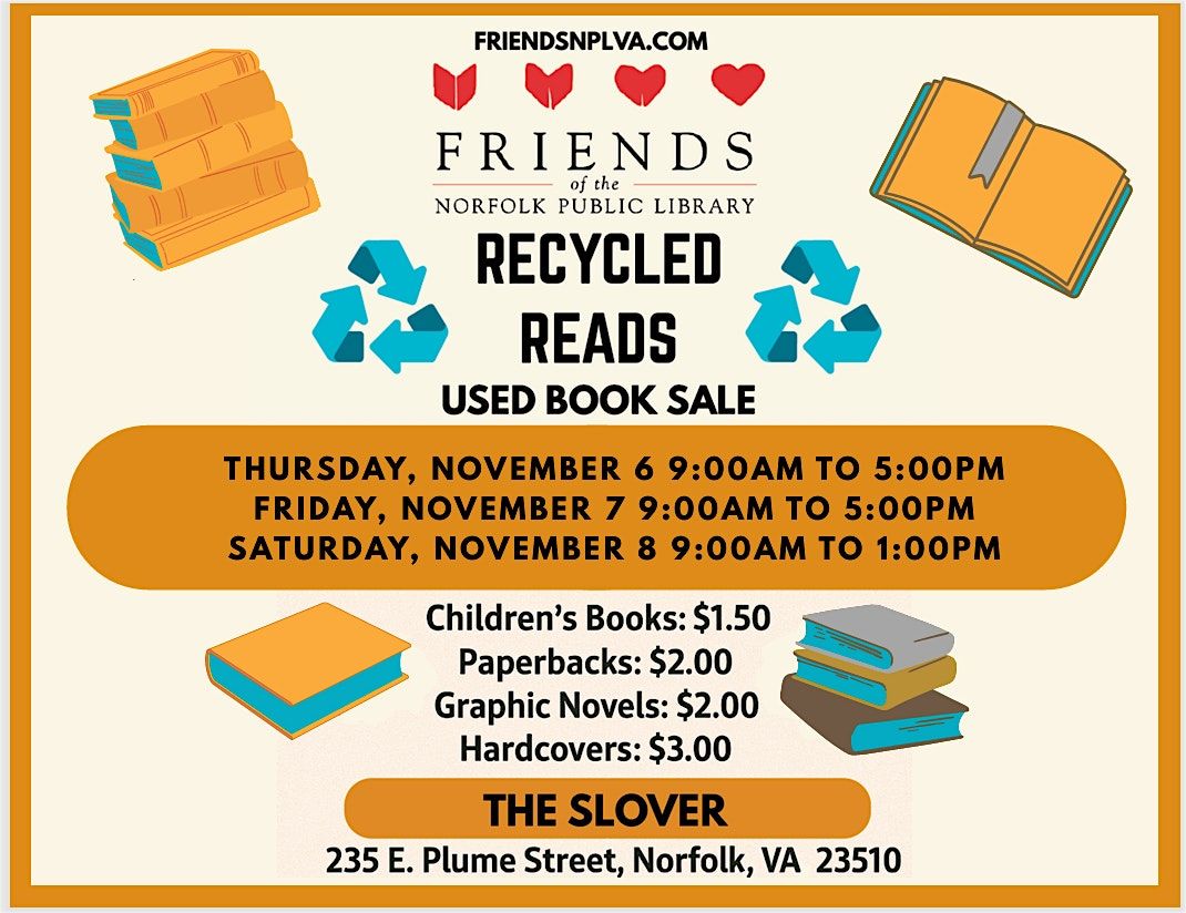Friends of the Norfolk Public Library Recycled Reads Used Book Sale