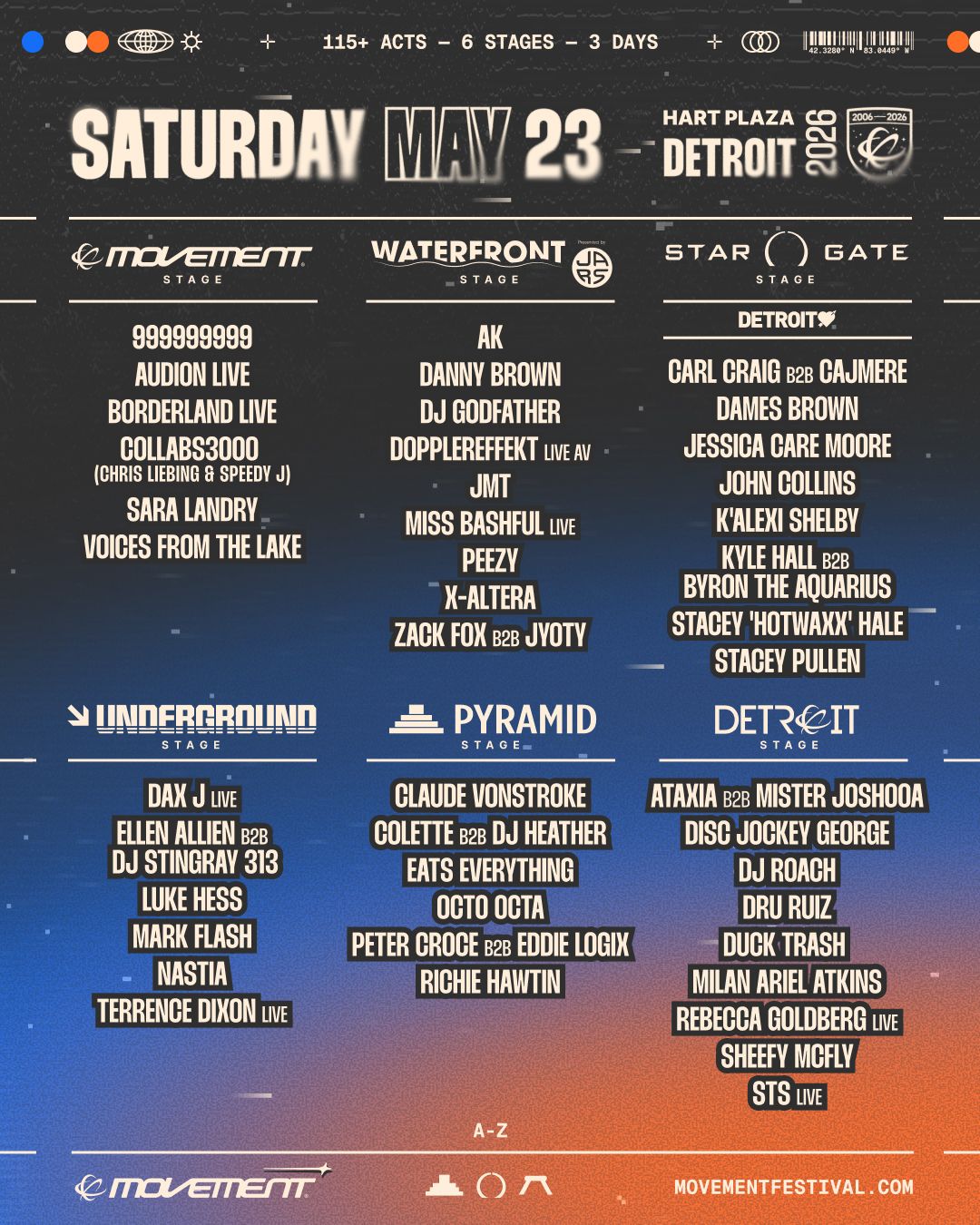 2026 Movement Music Festival - 3 Day Pass at Hart Plaza
