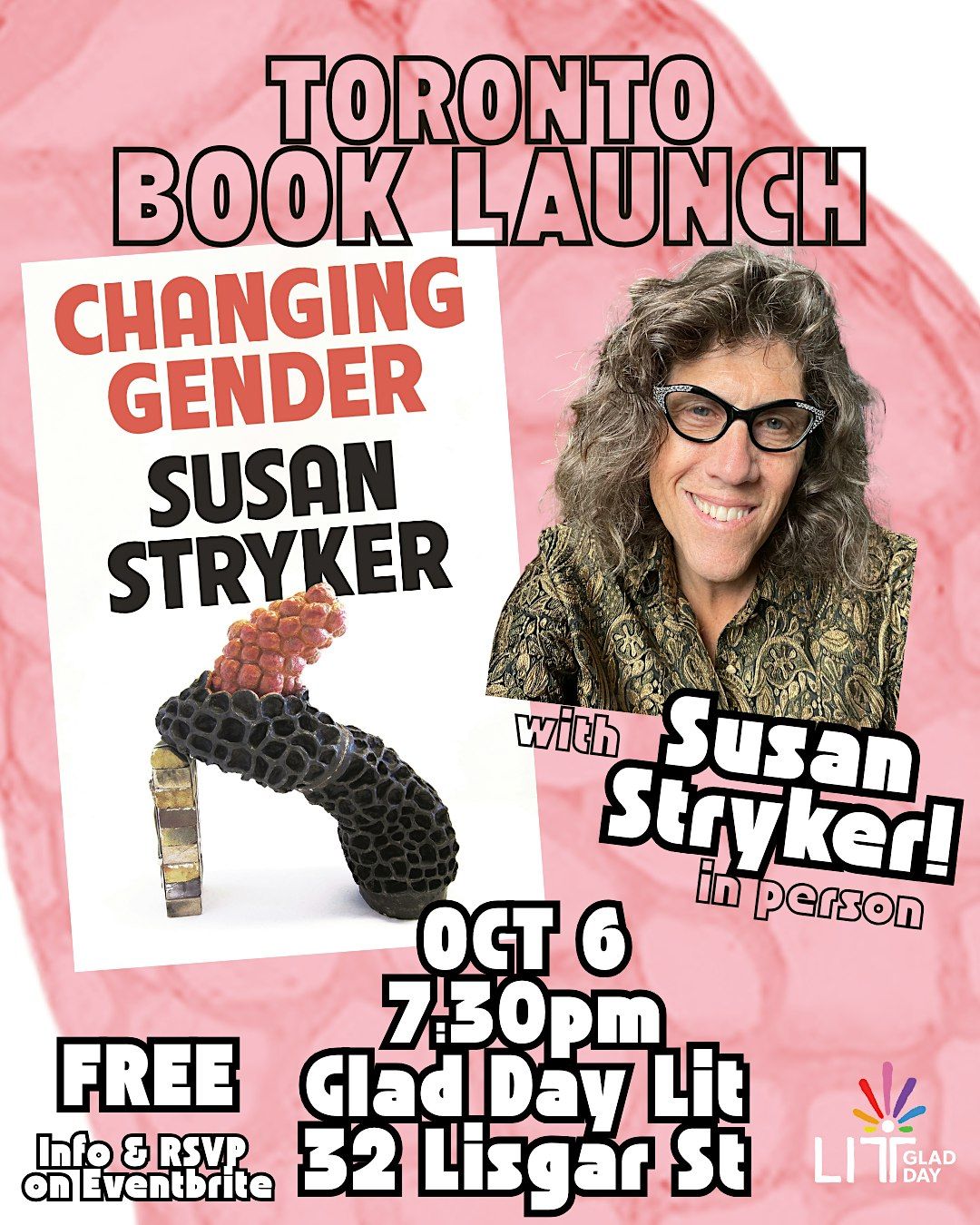 Susan Strykers Toronto BOOK LAUNCH for Changing Gender at Glad Day Lit ...