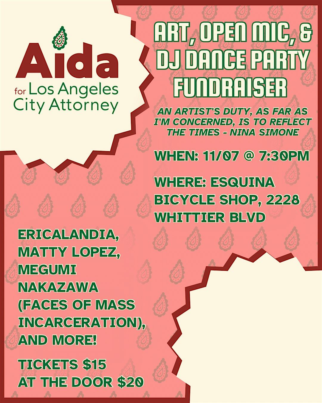 Art, Open Mic, DJ Dance Party Fundraiser