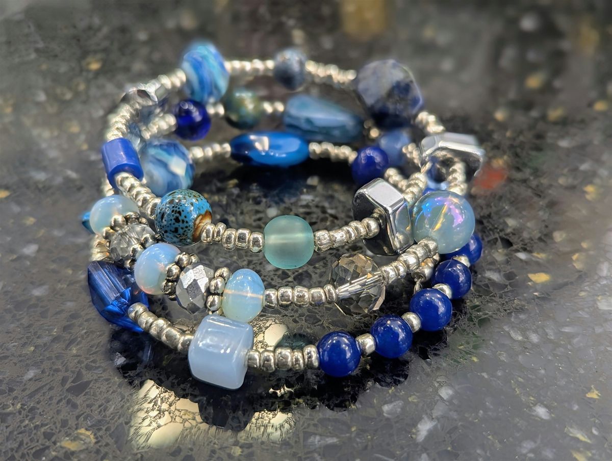 Bracelet making at Vine & Tap