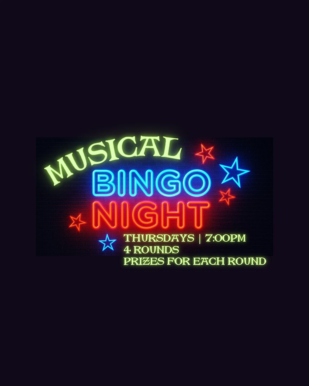 Thursday Musical Bingo