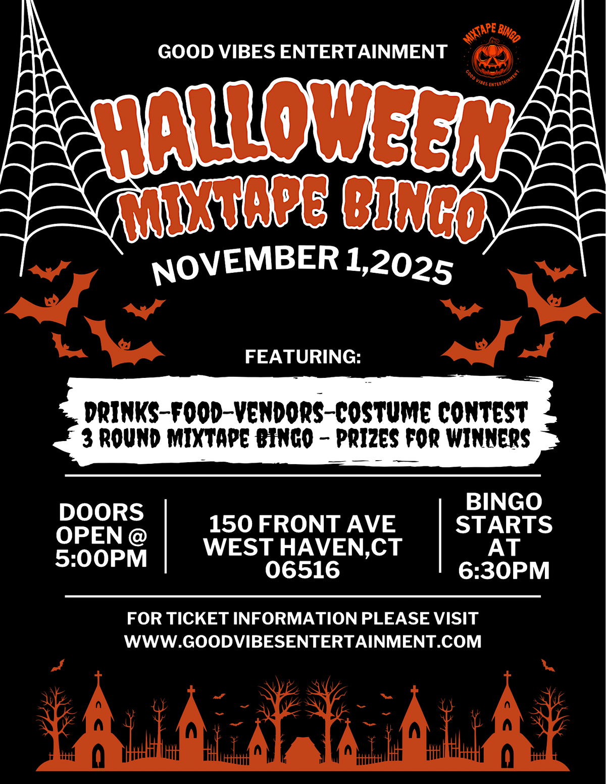 Halloween Mixtape Bingo