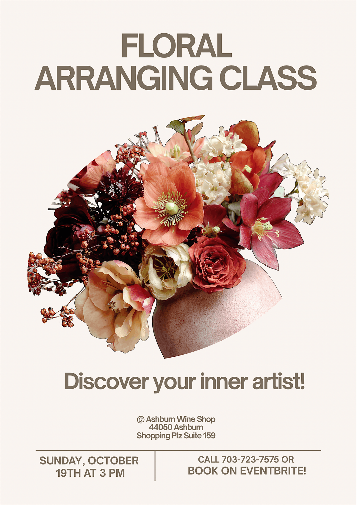Thanksgiving Floral Arranging Class w\/Wine