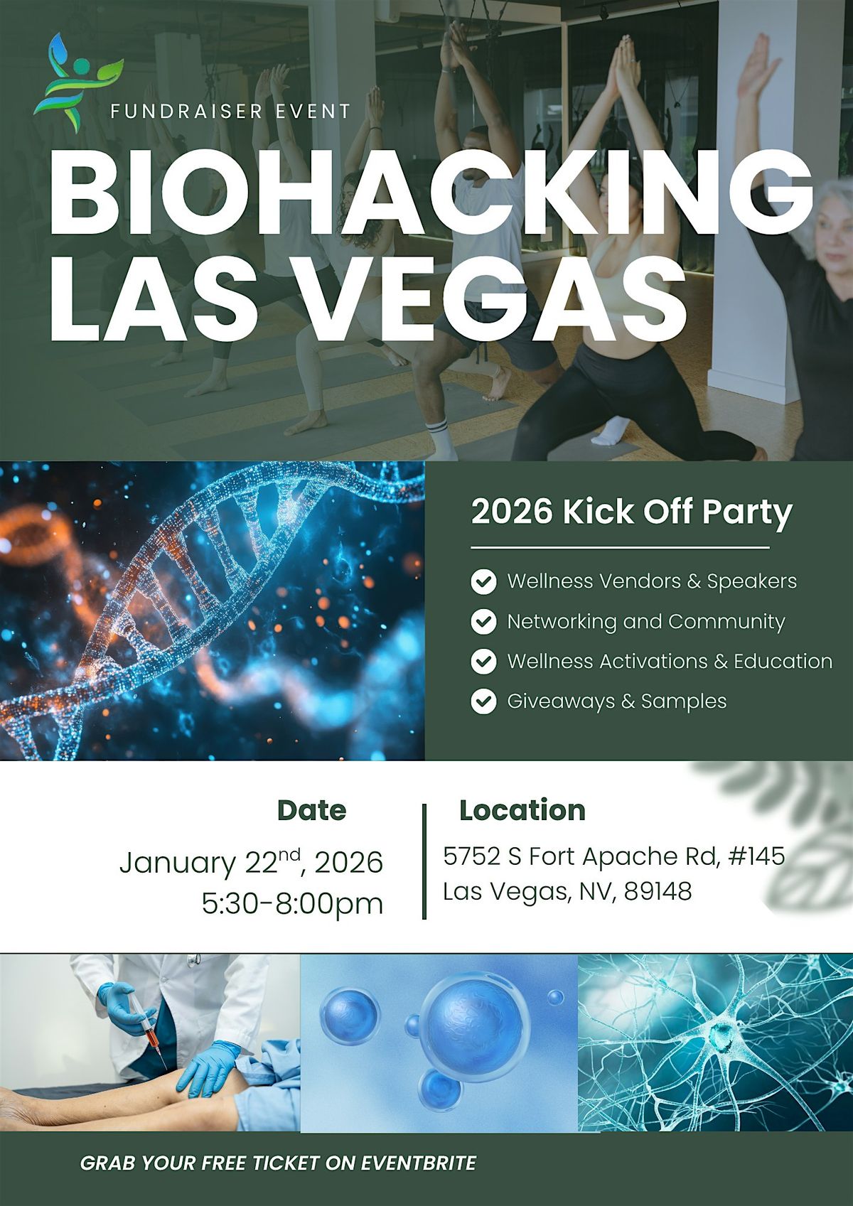 Biohacking Las Vegas Annual Kick Off Party! (FREE to join)
