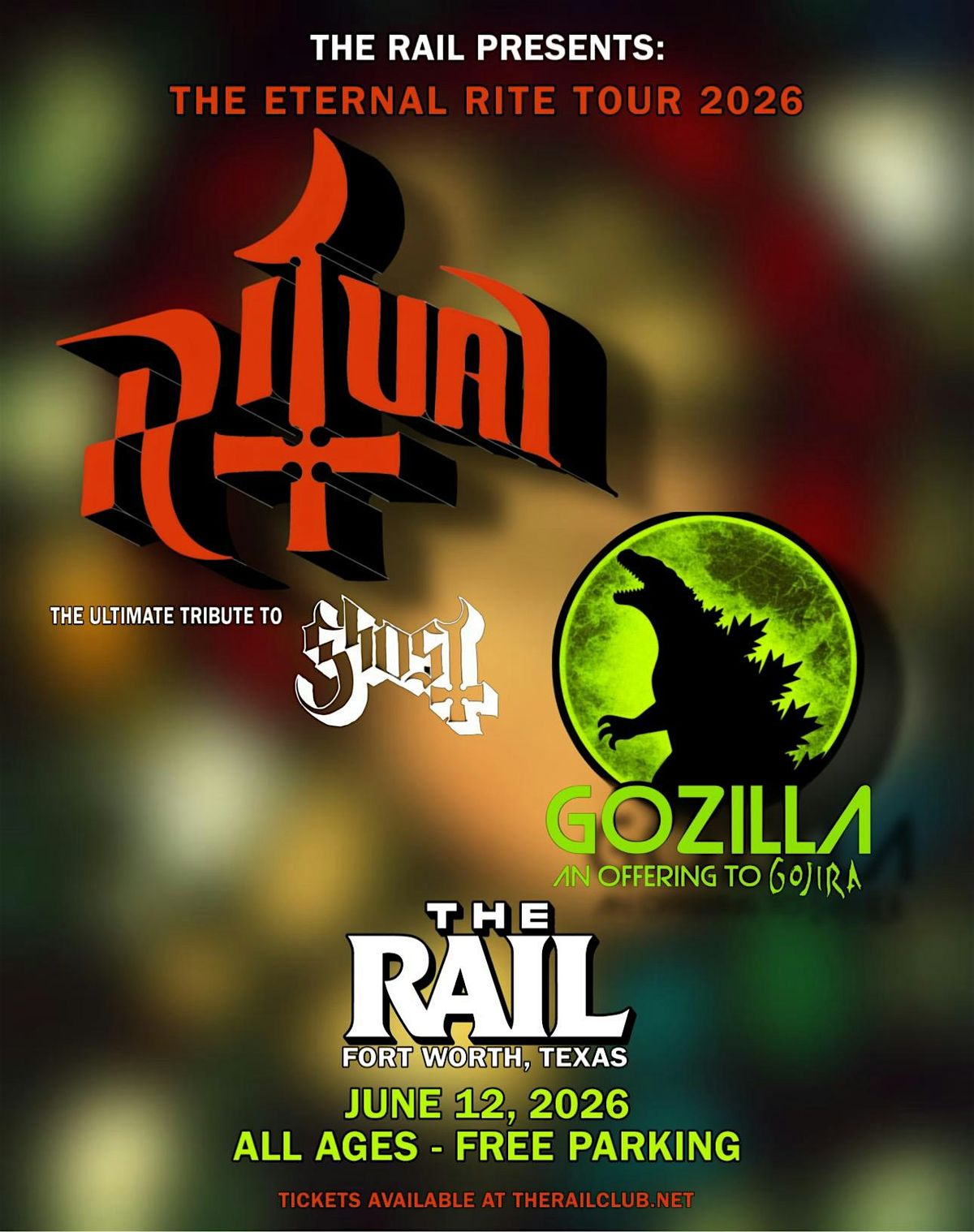 Ritual and Gozilla Tribute Night at The Rail
