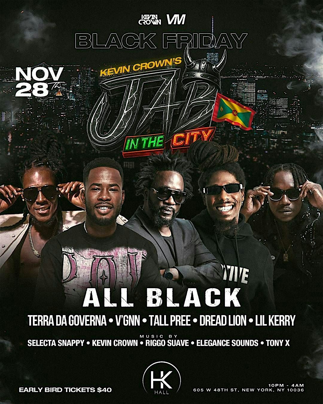 JAB IN THE CITY NYC  - ALL BLACK - BLACK FRIDAY