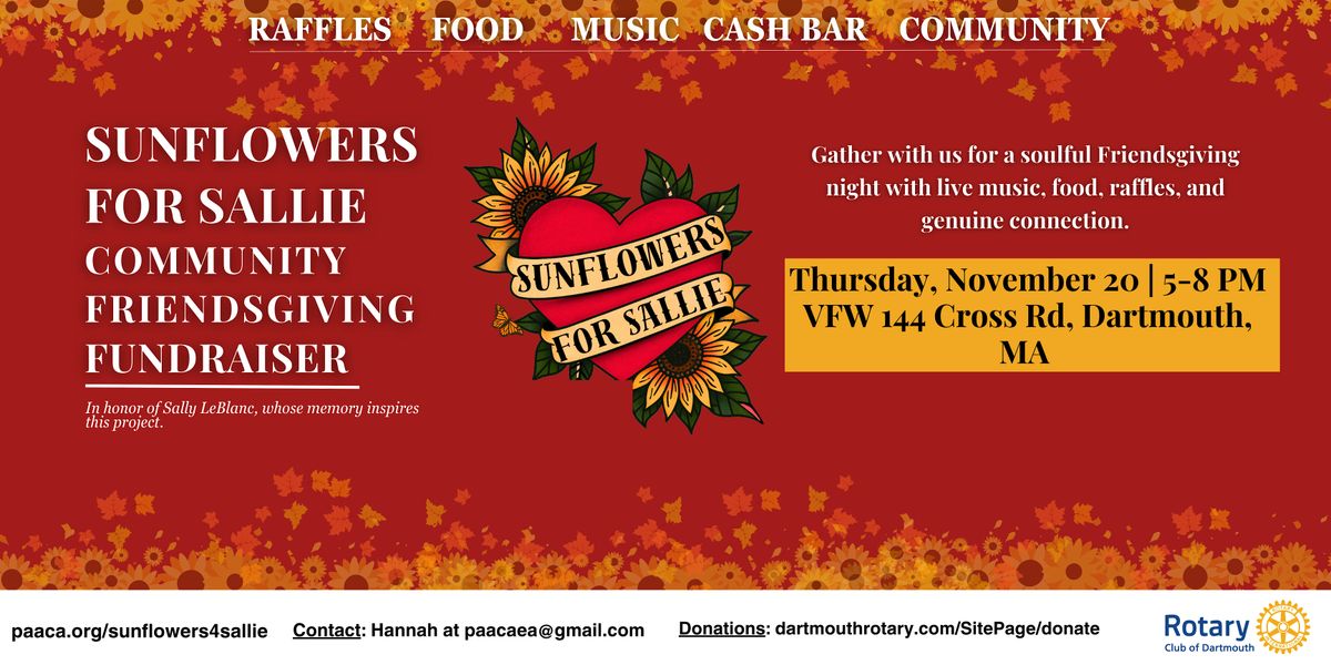 Sunflowers for Sallie: Community Friendsgiving Fundraiser