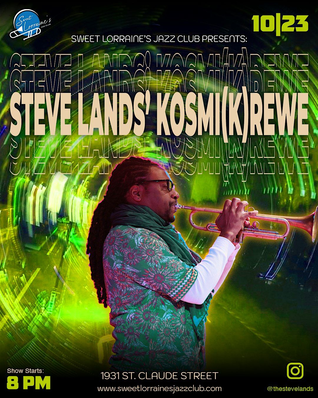 STEVE LANDS' KOSMI(K)REWE LIVE AT SWEET LORRAINE'S JAZZ CLUB!!