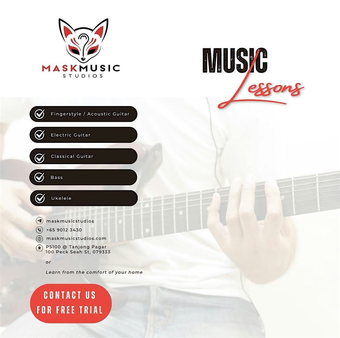 (Free with RSVP) Guitar Trial Lesson SG CBD \u2728