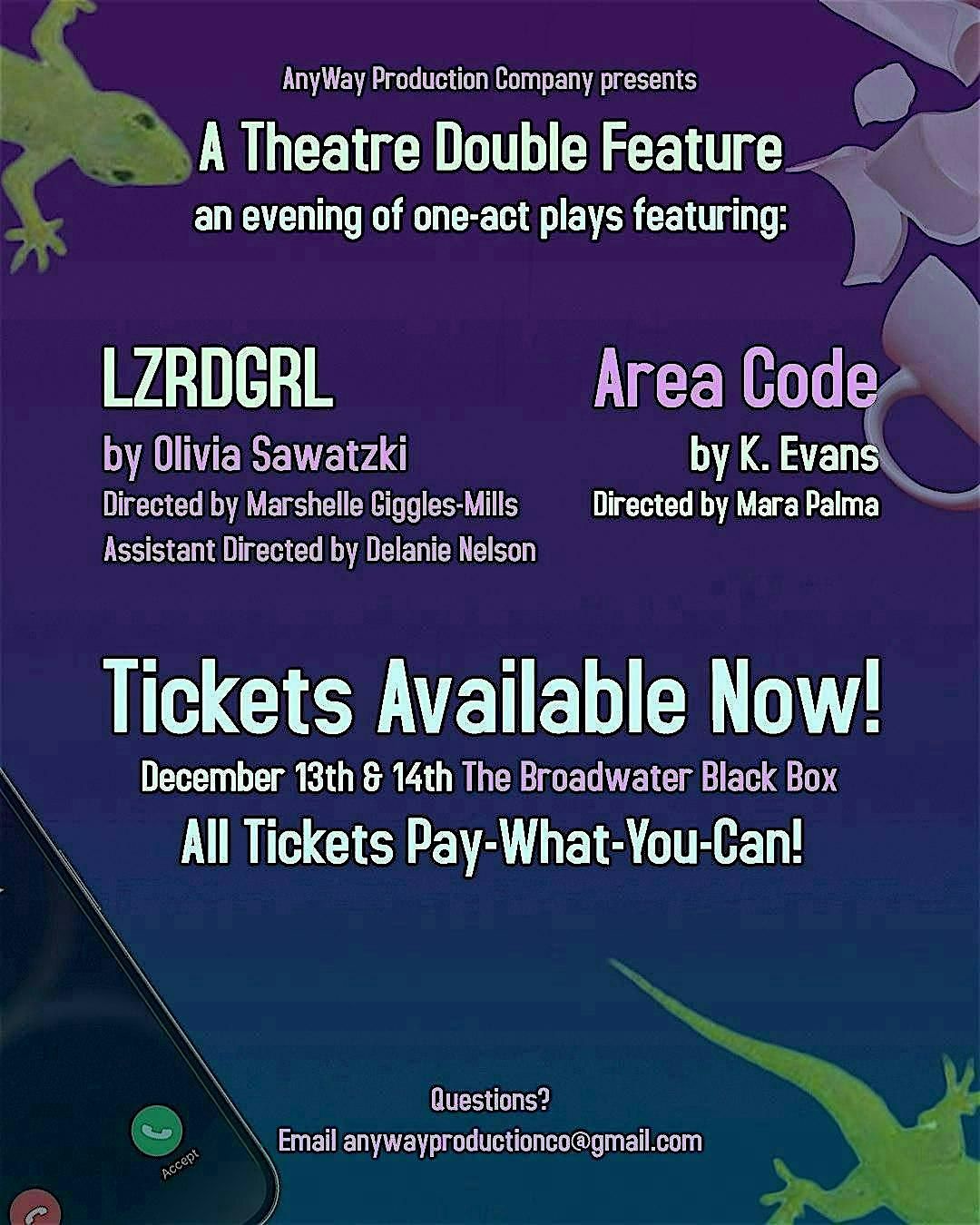 AnyWay Production's Theatre Double Feature 2025