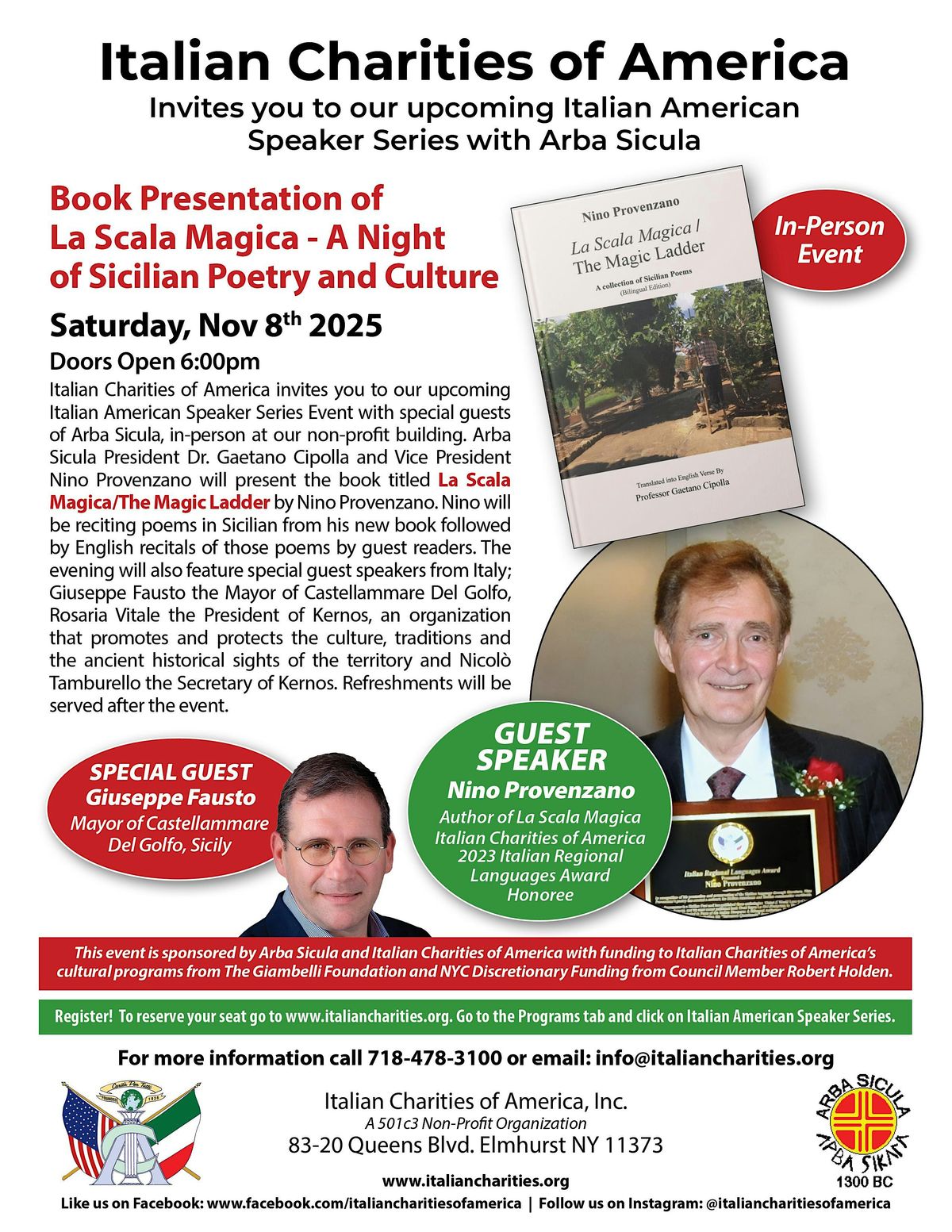 Presentation of La Scala Magica - A Night of Sicilian Poetry and Culture