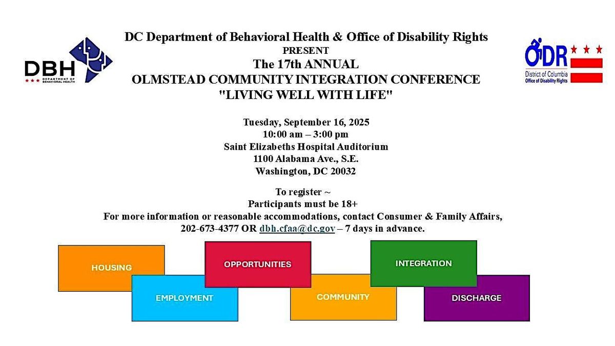 The 17th Annual Olmstead Community Integration Conference