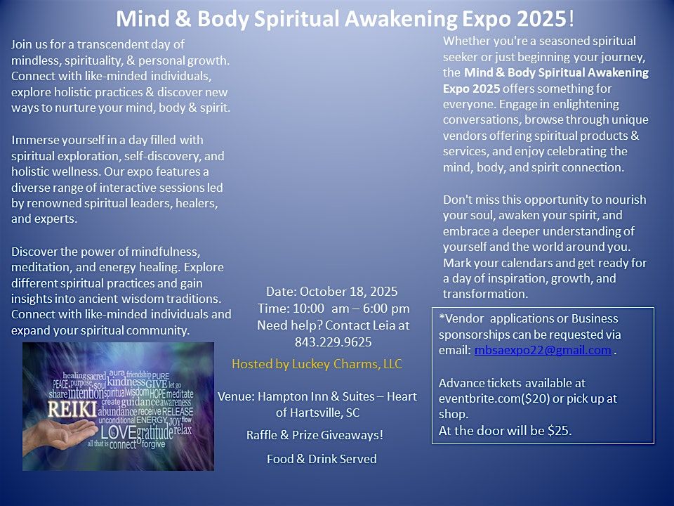Mind & Body Spiritual Awakening Expo October 2025