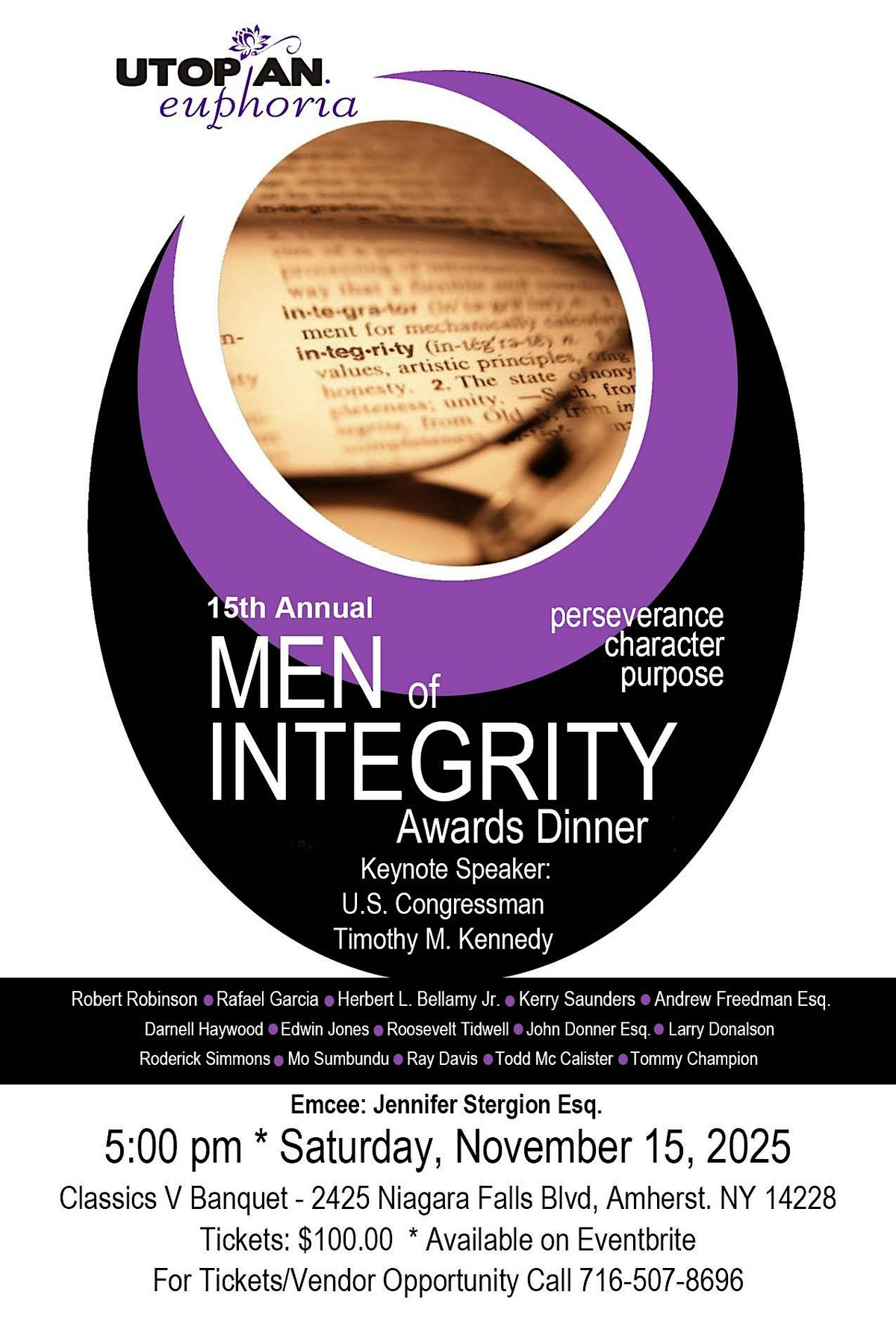 15th Annual Men of Integrity Awards Dinner