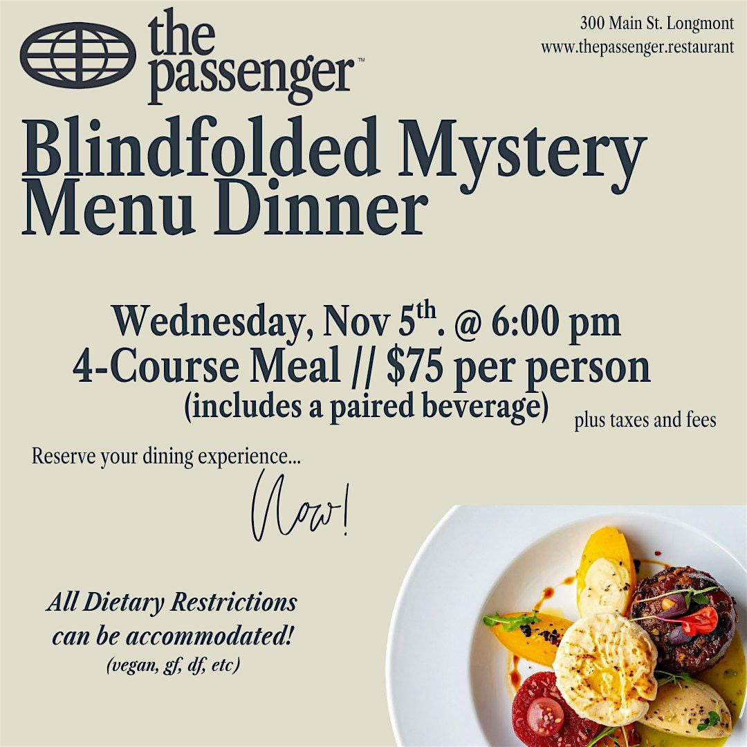 Blindfolded Mystery Menu Dinner