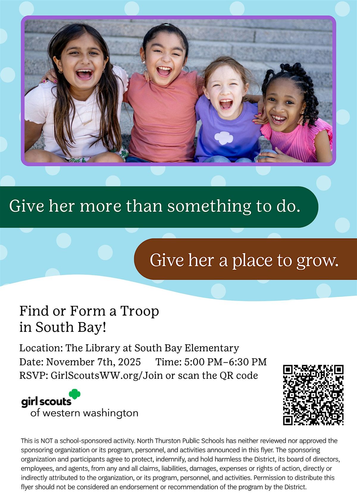Find or Form a Troop at South Bay in Lacey-Olympia!