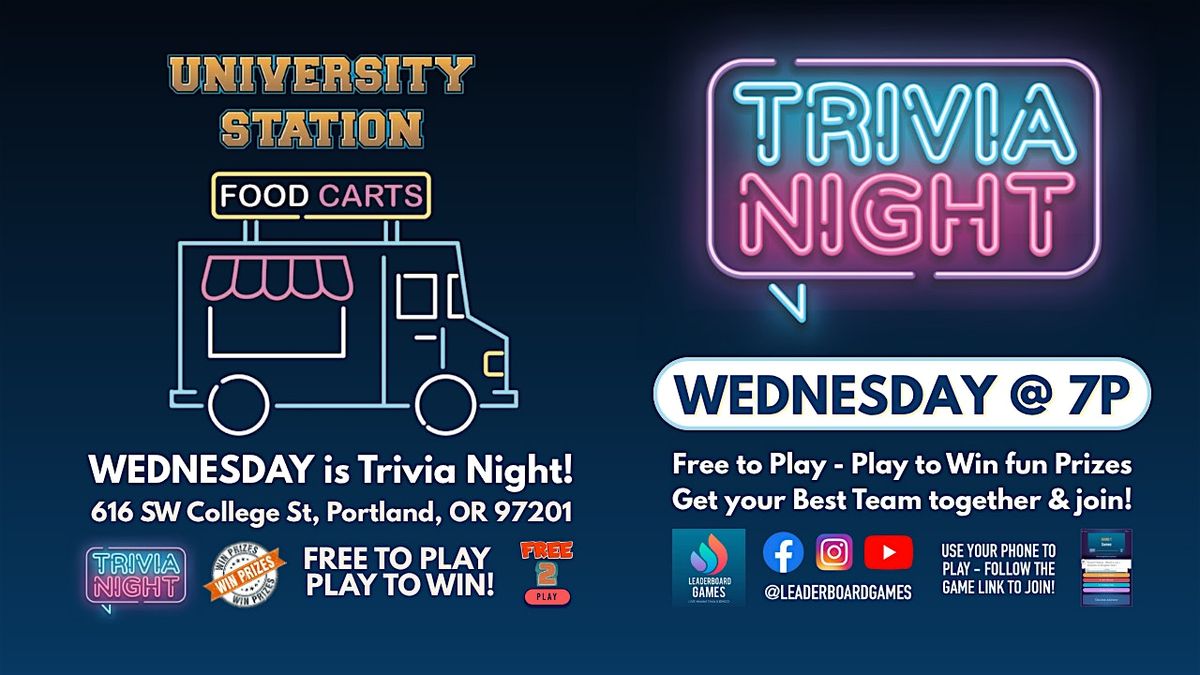 Trivia Night | University Station Food Carts - Portland OR - WED 7p