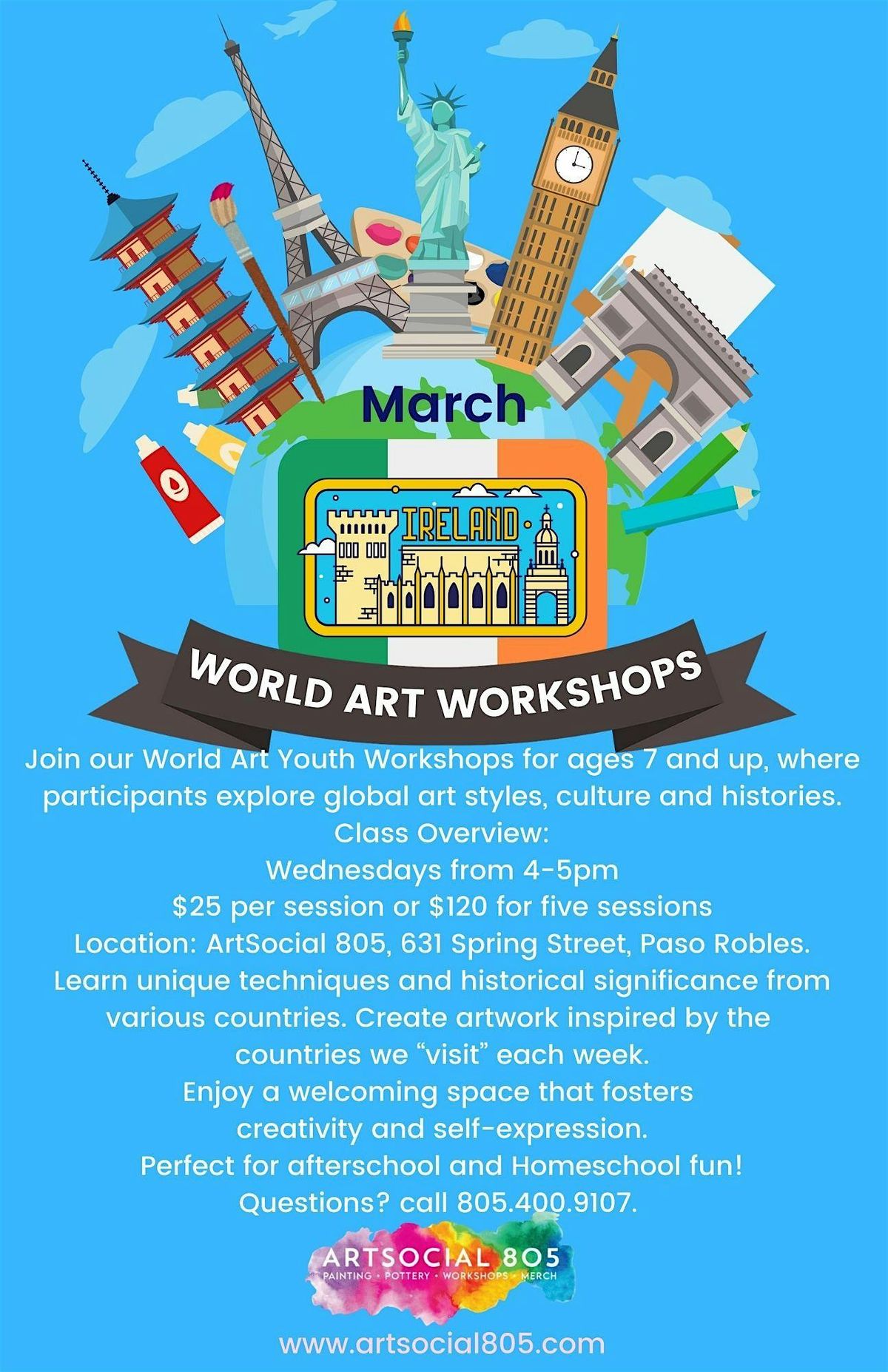 World Art Wednesdays for Kids at ArtSocial 805